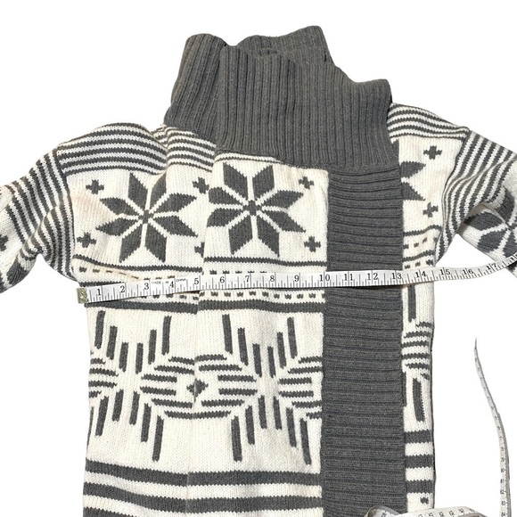 Express sweater cardigan merino wool gray white size small - Picture 5 of 7